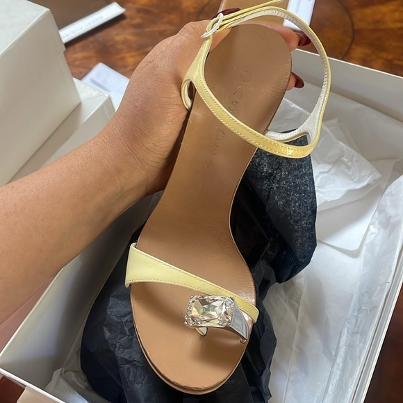 CASADEI PANTENT LEATHER WITH CRYSTAL EMBELLISHMENT STONE - Picture 4 of 7